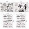 4 Pieces Clear Stamps Summer Silicone Stamp Cards with Flower, Butterfly, Dragonfly, Greeting Words Pattern for Card Making Decoration and DIY Scrapbooking Embossing Album Decor Craft